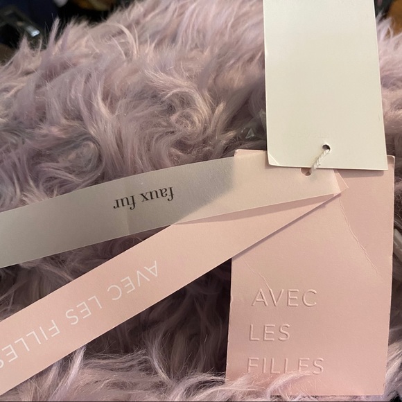 AVEC LES FILLES Lilac Notch Collar Curly Jacket - Picture 6 of 7